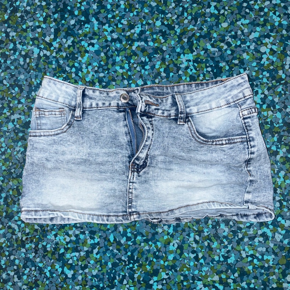 NWOT Light Wash Denim Mini Skirt - Women's Light Blue Jean Skirt